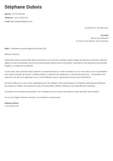 Conseils Pour R Diger Une Lettre De Motivation Percutante Pour Un Poste D Agent De S Curit