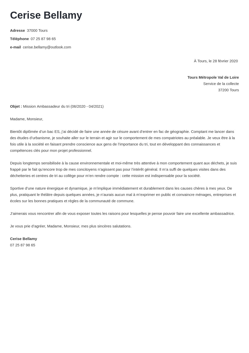 Lettre de motivation service civique: s'engager pour une opportunité ...